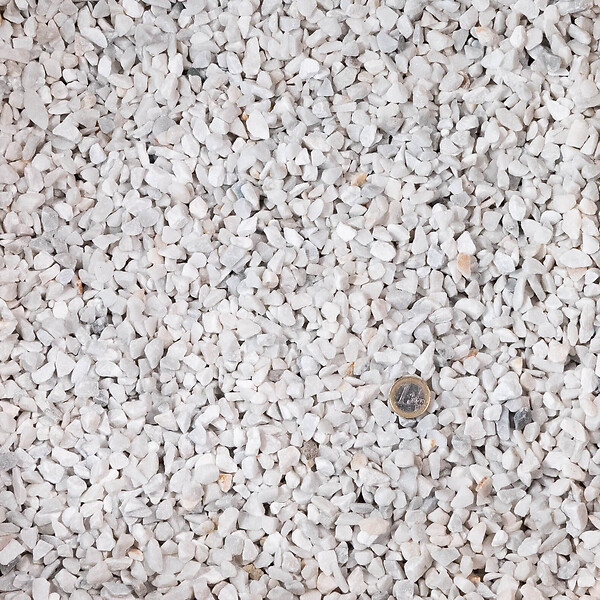 RO'MA NATURE - Gravier Marbre Blanc Carrare 8-12 mm - Lot de 30 sacs de 20 kg (12 m²) - large