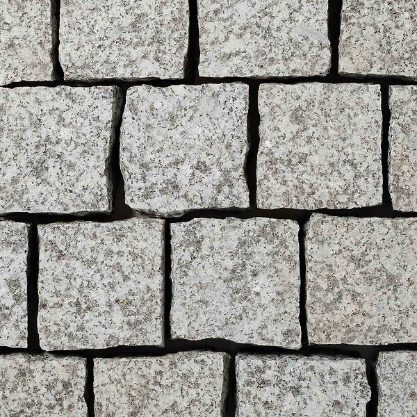 RO'MA NATURE - Pavé Granit Gris 10x10x5 cm (vendu au m² - 76 pavés/m²) - large