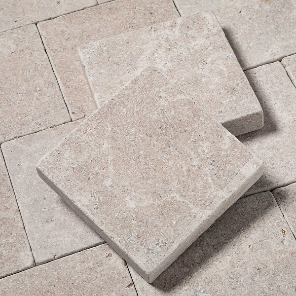 RO'MA NATURE - Pavé Pierre d'Egypte Beige 15x15x3 cm (vendu au m² - 45 pavés/m²) - large