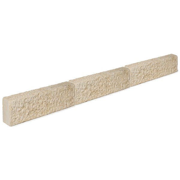 RO'MA NATURE - Bordure de jardin Pierre de l'Atlas Beige Tradition 50x15x8 cm (lot de 40 bordures soit 20 mètres) - large