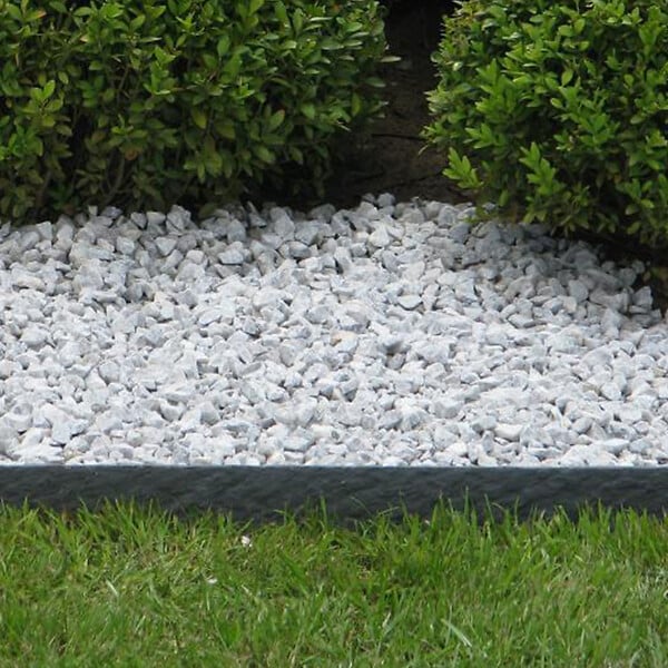 RO'MA NATURE - Bordure de jardin planche Plastique Recyclé Gris 200x14x1 cm (à l'unité) - large