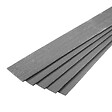 RO'MA NATURE - Bordure de jardin planche Plastique Recyclé Gris 200x14x1 cm (lot de 10 planches soit 20 mètres) - vignette