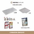 RO'MA NATURE - KIT COMPLET - Margelles pour piscine 6x3m en Pierre Atlas Gris (avec colle, joint, hydrofuge ...) - vignette
