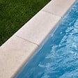 RO'MA NATURE - KIT COMPLET - Margelles pour piscine 10x5m en Pierre Egypte Beige (avec colle, joint, hydrofuge ...) - vignette