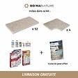 RO'MA NATURE - KIT COMPLET - Margelles pour piscine 10x5m en Pierre Egypte Beige (avec colle, joint, hydrofuge ...) - vignette