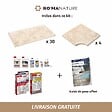 RO'MA NATURE - KIT COMPLET - Margelles pour piscine 6x3m en Travertin Beige Light (avec colle, joint, hydrofuge ...) - vignette
