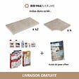 RO'MA NATURE - KIT COMPLET - Margelles pour piscine 8x4m en Pierre Atlas Beige (avec colle, joint, hydrofuge ...) - vignette