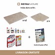RO'MA NATURE - KIT COMPLET - Margelles pour piscine 8x4m en Travertin Beige Mix (avec colle, joint, hydrofuge ...) - vignette