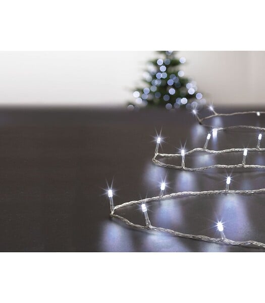 FEERIC LIGHTS & CHRISTMAS - Guirlande Lumineuse Extérieur 50 mètres 500 LED Blanc froid 8 jeux de lumière - large