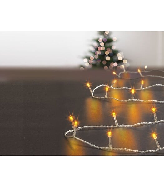 FEERIC LIGHTS & CHRISTMAS - Guirlande Lumineuse Extérieur 10 mètres 100 LED Blanc chaud 8 jeux de lumière - large