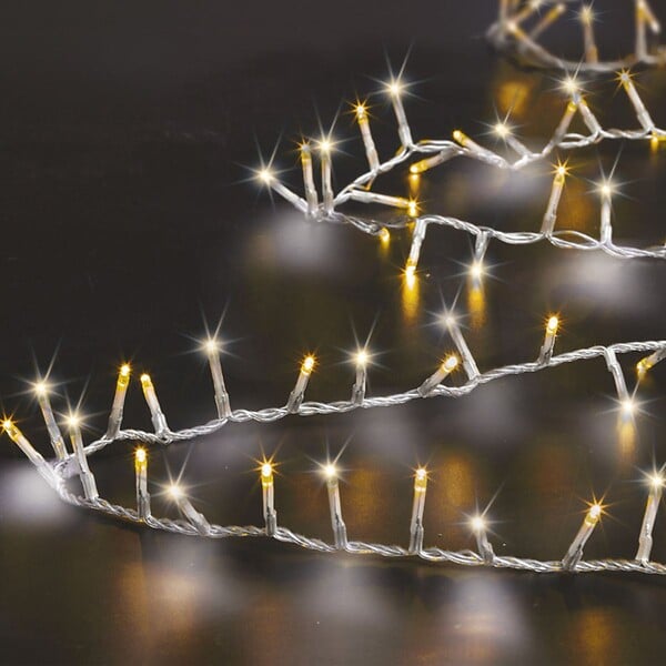 FEERIC LIGHTS & CHRISTMAS - Guirlande Lumineuse Extérieur 12 m 500 LED Blanc Froid & Chaud et 8 jeux de lumière - large