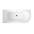 STANO - Baignoire semi-îlot design ELIZABETH blanche 170 cm Angle à droite - vignette