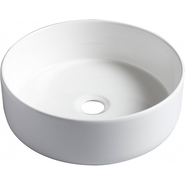 PLANETE BAIN - Vasque à poser ø37cm - Blanc mat - Rebords fins - Andria - large