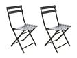 HESPERIDE - Lot de 2 Chaises de jardin métal pliante Greensboro Graphite - Hesperide - vignette
