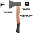 GT GARDEN - Lot de 2 haches avec manche en bois : hache + hachette - vignette