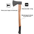 GT GARDEN - Hache avec manche en bois - 1,5 kg - vignette