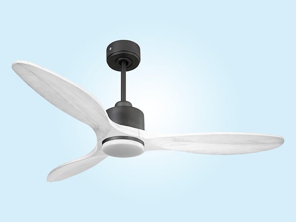PURLINE - Ventilateur de plafond Réversible  Thermostat Dimmable Wifi Moteur à courant continu Toits en pente Télécommande Lumière à trois tons Hypersilence Mémoire - large