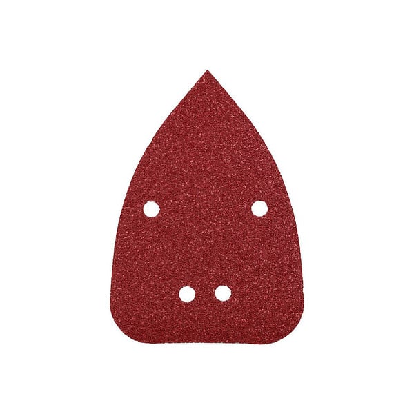 KWB - Lot de 5 triangles abrasifs de forme spéciale KWB - 136 x 96 mm - 93 mm - Grain 80-120-240 - large