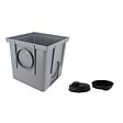 NICOLL - Regard d'interface Nicoll RIFT Télécom 25x25x25cm D10cm gris clair avec 2 bouchons réducteurs doubles - vignette