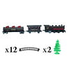 FEERIC LIGHTS & CHRISTMAS - Accessoires pour Village de Noël Coffret 17 pièces Train avec locomotive, wagons , rails et sapins - vignette