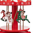 FEERIC LIGHTS & CHRISTMAS - Carrousel musical traditionnel Père Noël et Bonhomme de Neige D 11 x H 18 cm - vignette