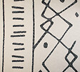 LINDER - Rideau jacquard Nazca - Beige et noir - H.260cm - vignette