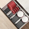 EMUCA - Orderbox porte-tiroir pour tiroir, 90x470mm, Aluminium et Plastique, Gris antracite - vignette