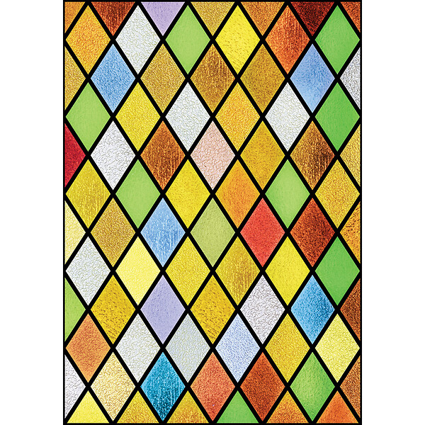 Sticker fenêtre vitrail couleurs - TenStickers