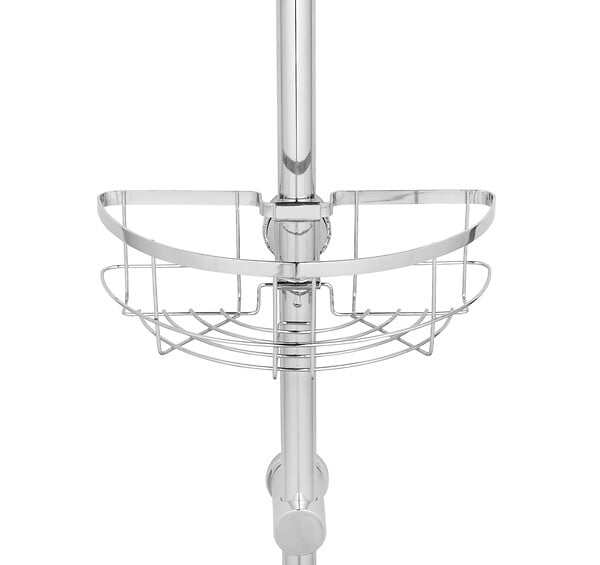 WENKO - Valet douche mural - Acier chromé - Floresta Rond - Argent - large