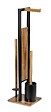 WENKO - Combiné WC - Bois d'acacia - Rivalta - Noir - Sur pied - vignette