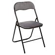 5FIVE - Chaise pliante velours gris - vignette