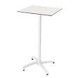 OVIALA - Ensemble table haute stratifié terrazzo et 2 chaises gris - Opéra - vignette