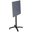 OVIALA - Ensemble table haute stratifié gris et 2 chaises hautes gris - Opéra - vignette