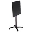OVIALA - Ensemble table haute stratifié noir et 2 chaises hautes gris - Opéra - vignette