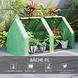 OUTSUNNY - Mini serre de jardin serre à  tomates dim. 180L x 90l x 90H cm acier PE haute densité 140 g/mÂ² anti-UV 2 fenêtres zippées enroulables vert - vignette