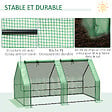 OUTSUNNY - Mini serre de jardin serre à  tomates dim. 180L x 90l x 90H cm acier PE haute densité 140 g/mÂ² anti-UV 2 fenêtres zippées enroulables vert - vignette