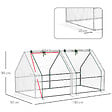 OUTSUNNY - Serre de jardin tunnel 2,5L x 1l x 0,8H m grande porte zippée bâche PVC transparent métal époxy vert - vignette