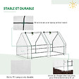 OUTSUNNY - Serre de jardin tunnel 2,5L x 1l x 0,8H m grande porte zippée bâche PVC transparent métal époxy vert - vignette