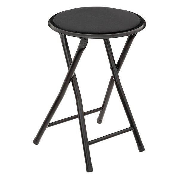 5FIVE - Tabouret pliant velours noir - large
