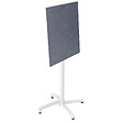 OVIALA - Ensemble table haute stratifié ardoise gris et 2 chaises hautes blanc - Opéra - vignette