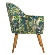 ATMOSPHERA - Fauteuil velours Sango jungle - Vert - Hévéa - vignette