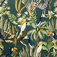 ATMOSPHERA - Fauteuil velours Sango jungle - Vert - Hévéa - vignette