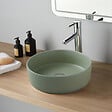 GODART - Vasque à poser ø37cm - Vert mat - Rebords fins - Andria - vignette