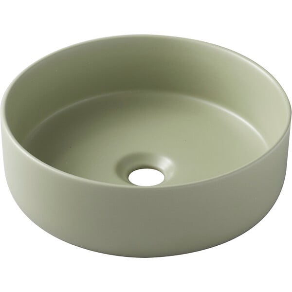 GODART - Vasque à poser ø37cm - Vert mat - Rebords fins - Andria - large