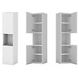 AICA SANITAIRE - AICA Ensemble meuble vasque L.60cm blanc 2 tiroirs + lavabo + colonne - vignette