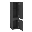 AICA SANITAIRE - AICA Ensemble meuble double vasque L.120cm anthracite 4 tiroirs + lavabo + colonne easy - vignette