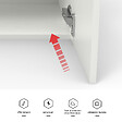 AICA SANITAIRE - AICA Ensemble meuble double vasque L.120cm blanc 2 portes + lavabo + LED miroir,moderne - vignette
