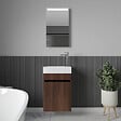 STANO - Meuble lave-main salle de bain design MESSINA largeur 45 cm noyer - vignette
