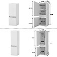 AICA SANITAIRE - AICA Ensemble meuble double vasque L.120cm 4 tiroirs + lavabo + LED miroir rond 120cm + 2*colonne,blanc - vignette