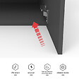 AICA SANITAIRE - AICA Ensemble meuble double vasque L.120cm anthracite 2 portes + lavabo + LED miroir,moderne - vignette